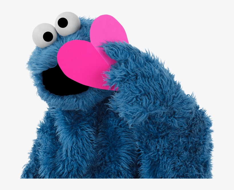 Cookie Monster With Heart, transparent png #4772301