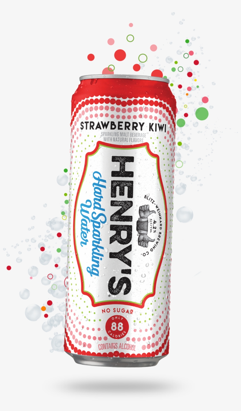 Strawberry Kiwi - Henry's Hard Sparkling Water, transparent png #4774036