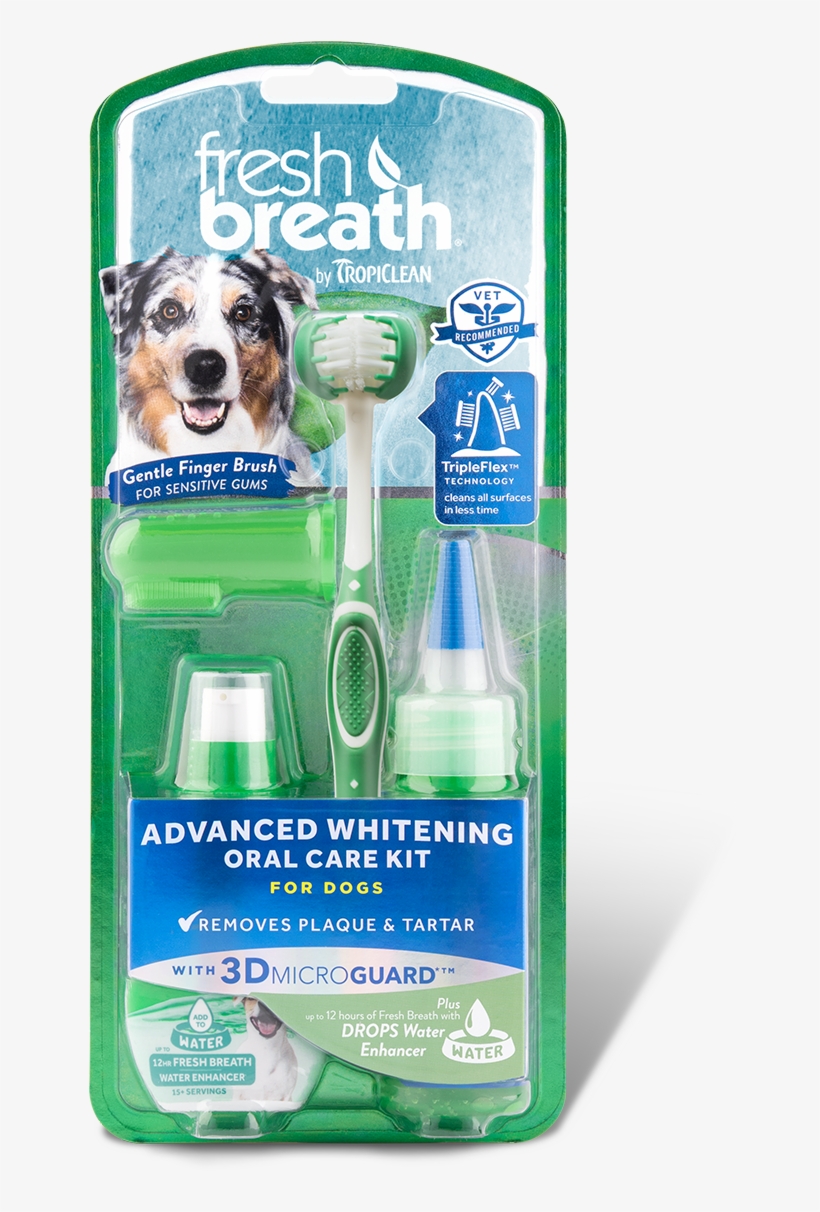 Fresh Breath By Tropiclean Advanced Whitening Oral - New Fresh Breath Advanced Whitening Oral Care Kit For, transparent png #4774237