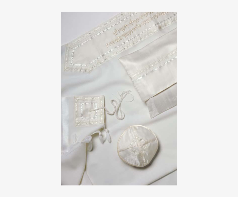 Classic Wool Tallit For Men By Galilee Silks - Classic White Tallit By Galilee Silks, transparent png #4776324