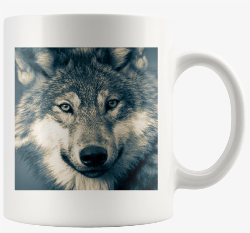 Wolf Head - White Mug - Animals In Nature High Quality, transparent png #4777213