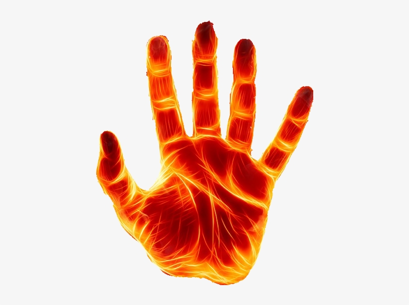 Firehand Free Sticker Report Abuse - Hand On Fire, Jumbo Oversized: Blank 150 Page Lined, transparent png #4778010