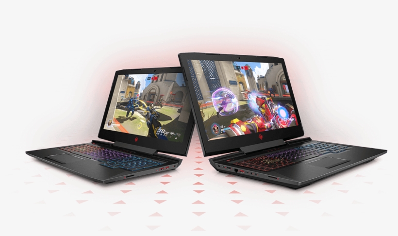 Omen Laptops Open Facing Out With Game Screens - Omen By Hp 17-an035nd - Core I7 2.8 Ghz - 17.3" - 16, transparent png #4781311