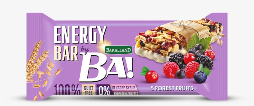 Bakalland Cereal And Energy Bars 5 Forest Fruits - Energy Bar By Ba, transparent png #4781467
