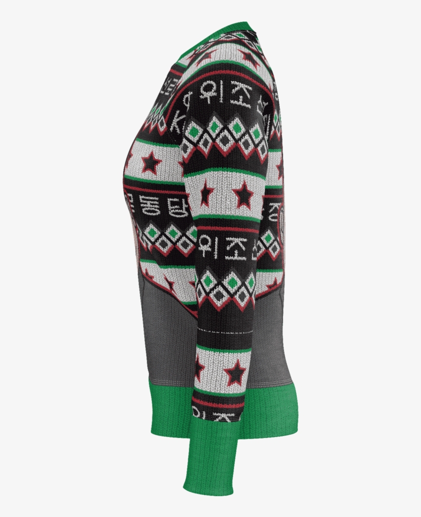 Kim Jong Un Xmas Cotton Women's Sweatshirt - Sweatshirt, transparent png #4781719