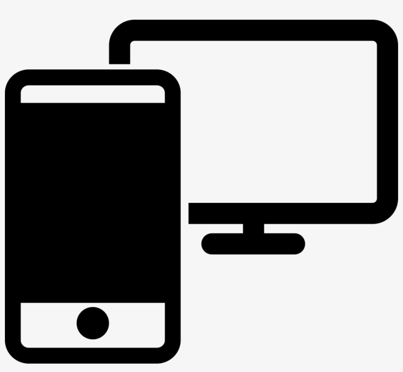 Mobile Phone And Computer Screen Comments - Tv And Mobile Icon, transparent png #4781899