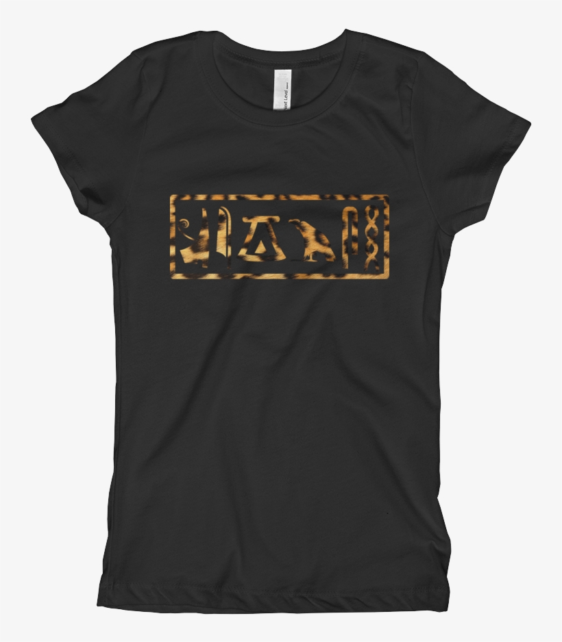 Negash ™ Hieroglyphic Cheetah Print Girl's T-shirt - Stop Sucking Save Our Ocean, transparent png #4781907