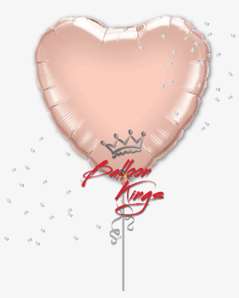 Rose Gold Heart Png Clip - Rose Gold Heart Shaped Balloons, transparent png #4782185