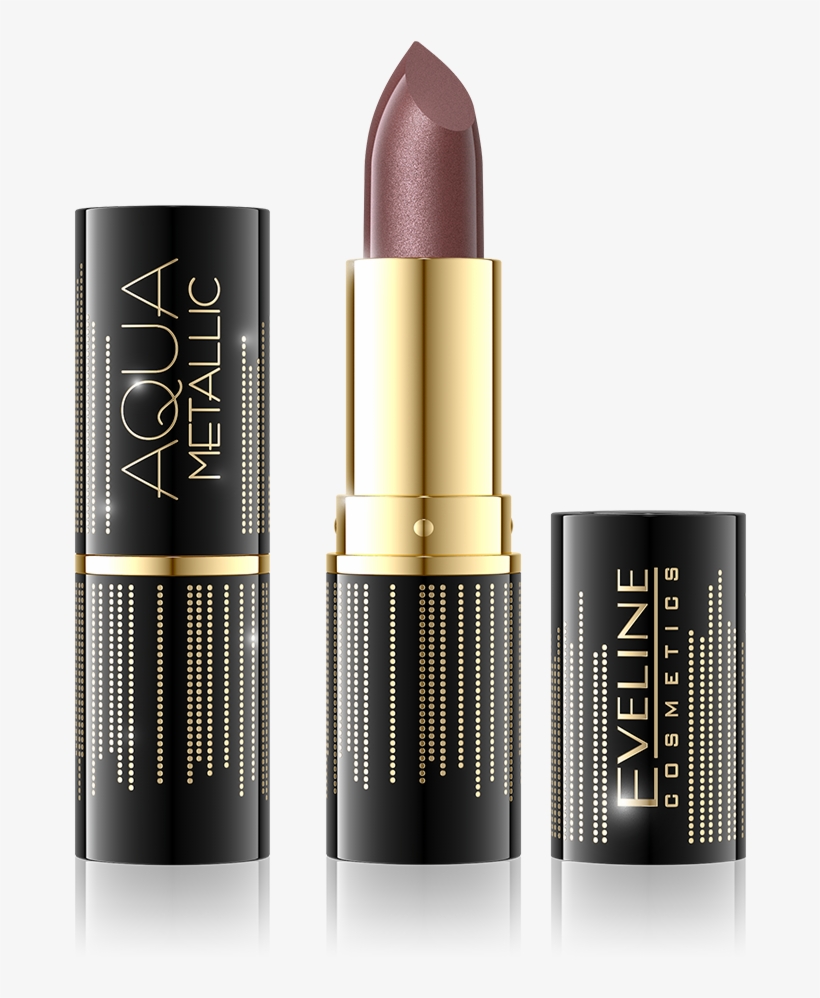 Aqua Metallic Lipstick - Eveline Cosmetics Velvet Matt, transparent png #4784030