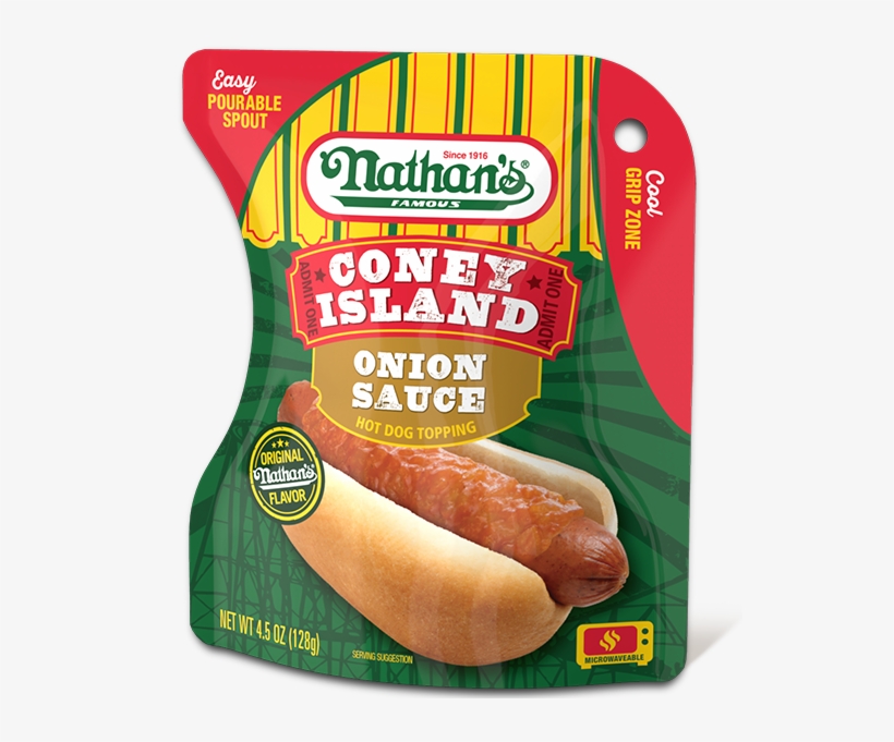 Onion Sauce - Nathan's Hot Dogs, transparent png #4786811