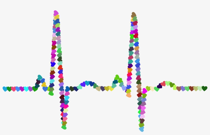 This Free Icons Png Design Of Prismatic Hearts Ekg, transparent png #4787176