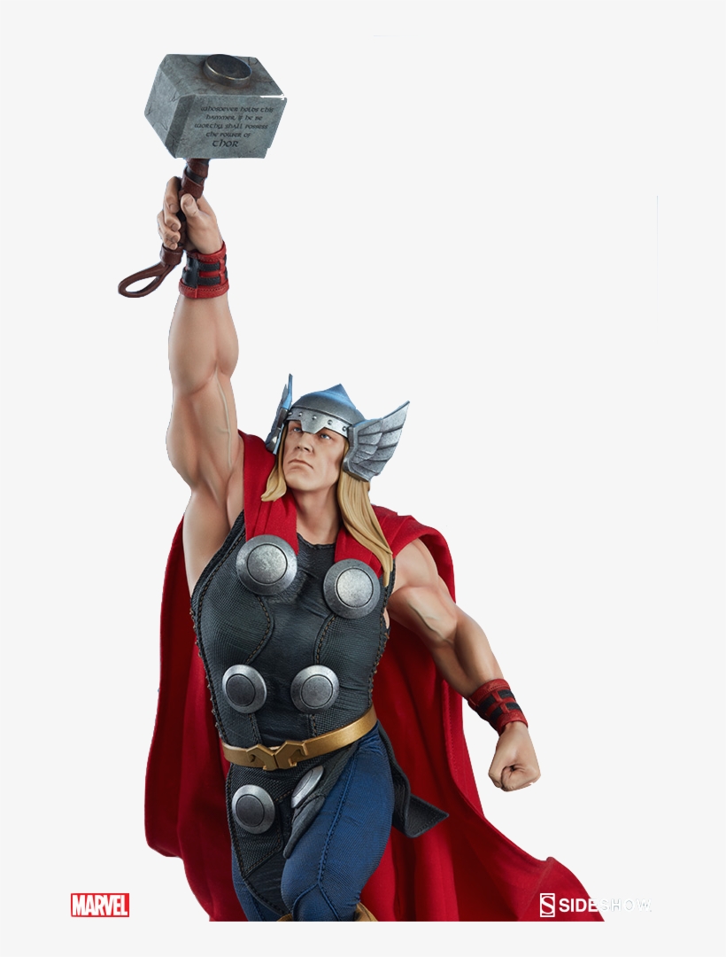 Sideshow Marvel Thor Avengers Assemble Statue Toyslife - Cartoon Marvel  Avengers Assemble Thor - Free Transparent PNG Download - PNGkey
