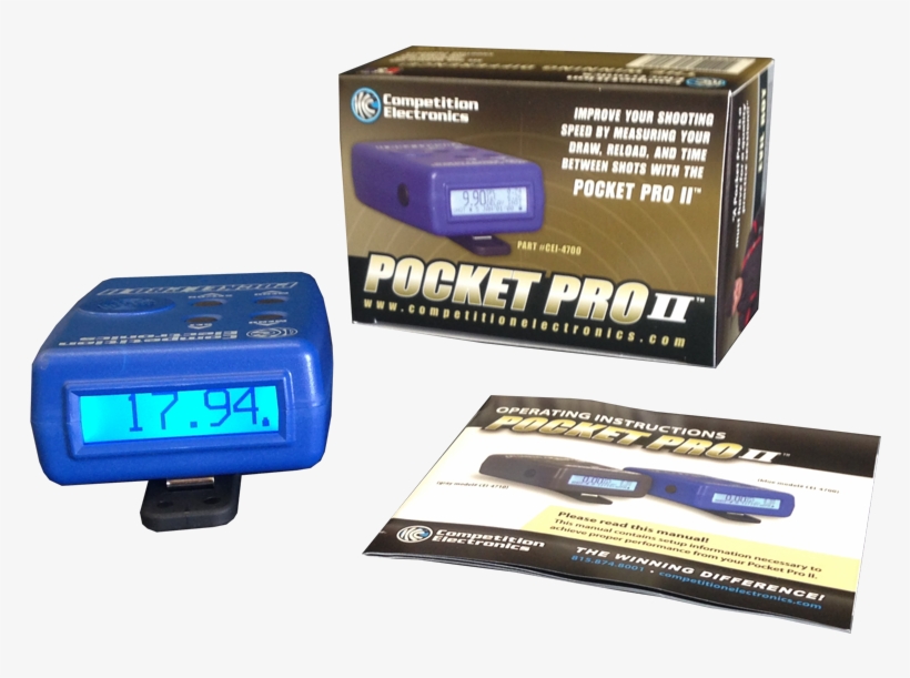 Shot Timer - Competition Electronics Pocket Pro Ii Shot Timer Blue, transparent png #4787707