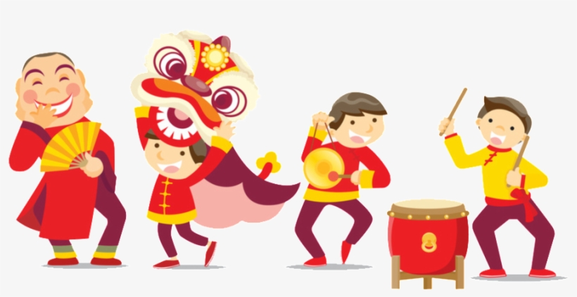 Chinese Style New Year Lion Dance Png - Chinese People Illustration, transparent png #4787951