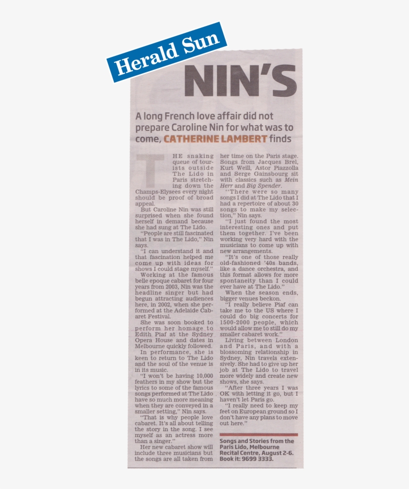 "its Seduction Of The Public Is Unique And Its Presence - Herald Sun, transparent png #4788326