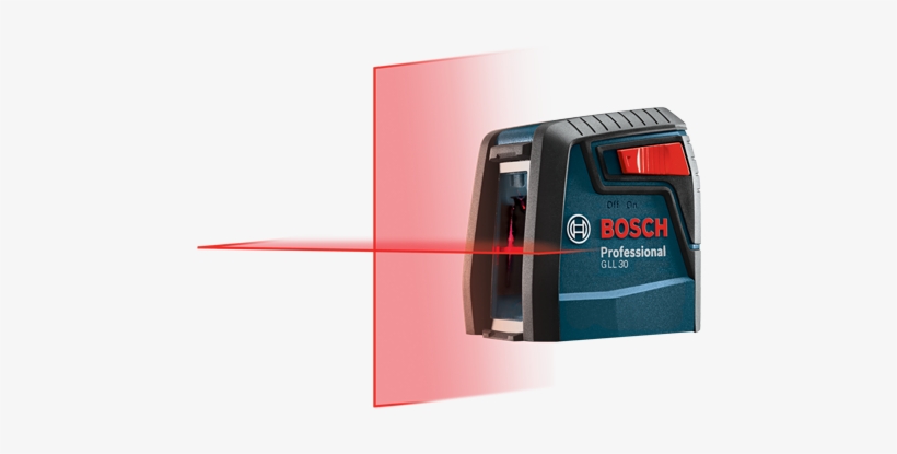 Gll 30 S - Bosch 30' Self-leveling Cross-line Laser Gll30-rt, transparent png #4789089