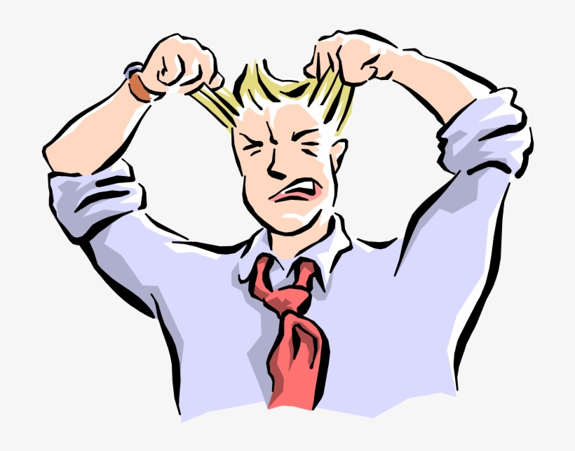 Employee-zoopworld - Man Pulling Hair Out Cartoon, transparent png #4789269