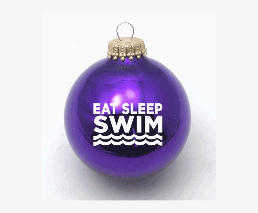 Bay Six Eat Sleep Swim Ornament - Red, transparent png #4789272