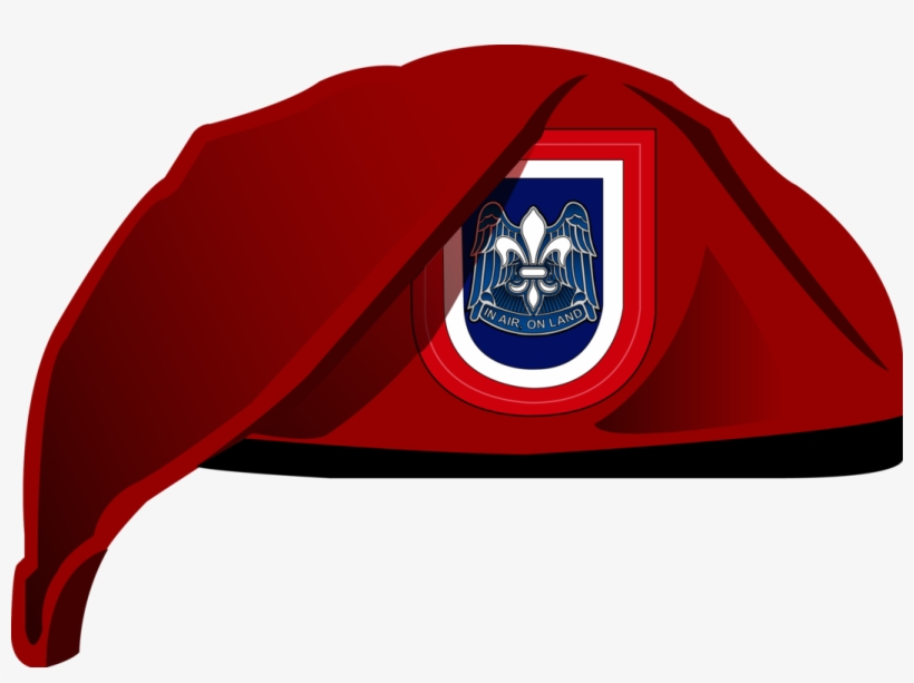 Vector Black And White Stock Beret Transparent Vector - 82nd Airborne Beret Flash, transparent png #4791029