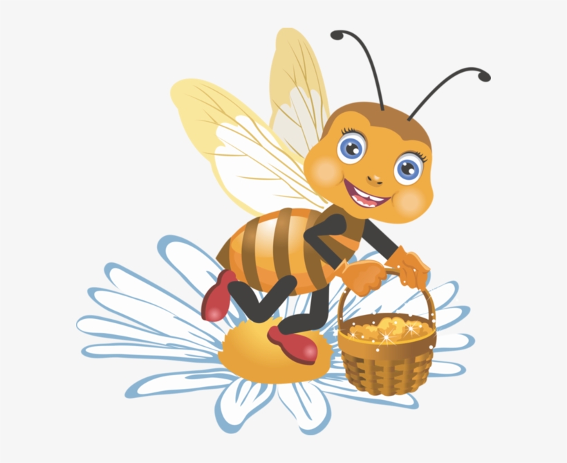 Bee Clipart, Milk And Honey, My Honey, Flying Insects, - Cartoon Insects, transparent png #4792354