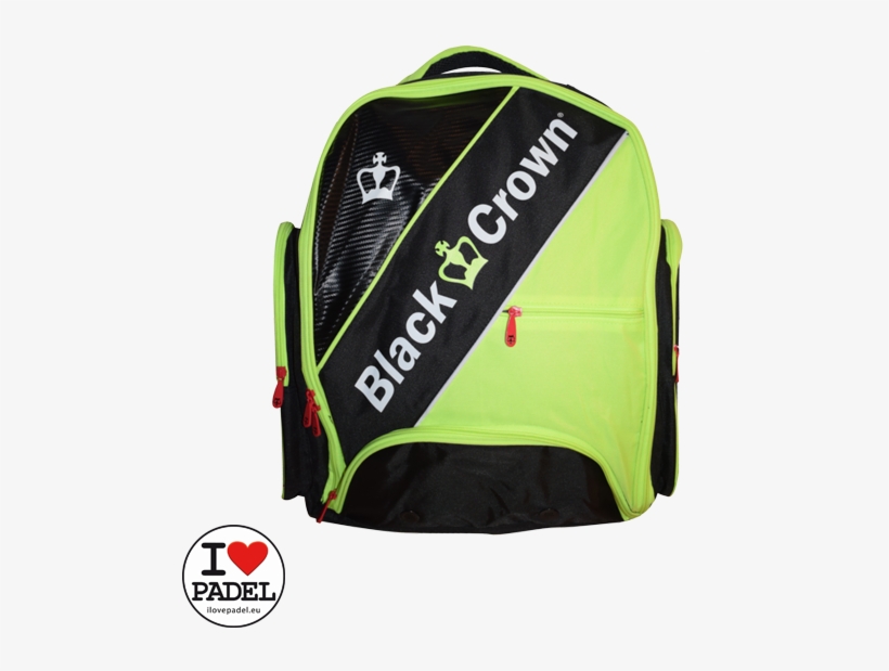 I Love Padel, Backpack Black And Yellow Of Black Crown - Black Crown Paletero Sun, transparent png #4793097