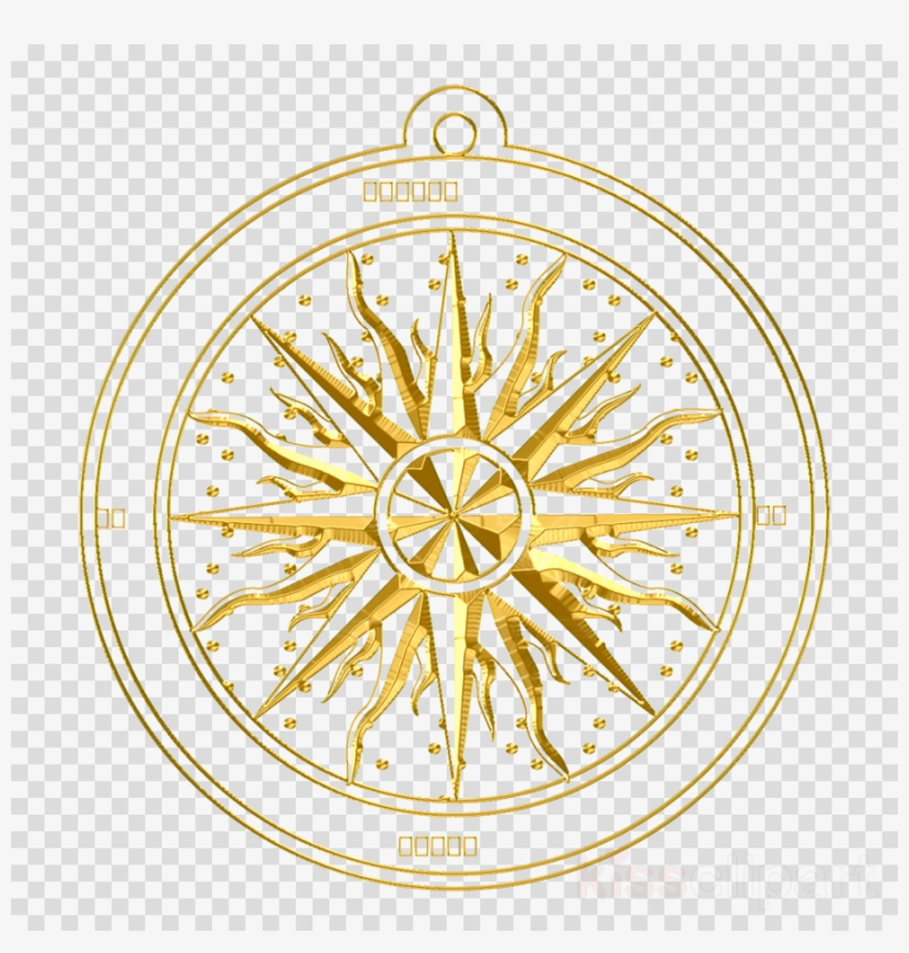 Download Gold Compass Rose Png Clipart Compass Rose - Circle, transparent png #4793368