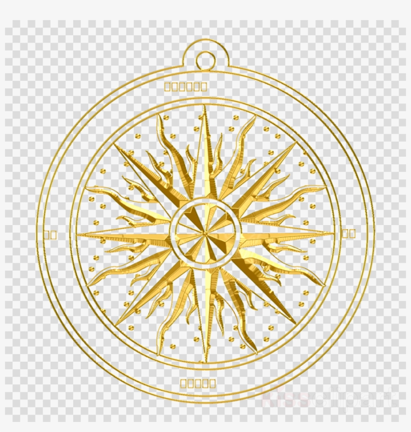 Download Gold Compass Rose Png Clipart Compass Rose Circle Free Transparent Png Download Pngkey