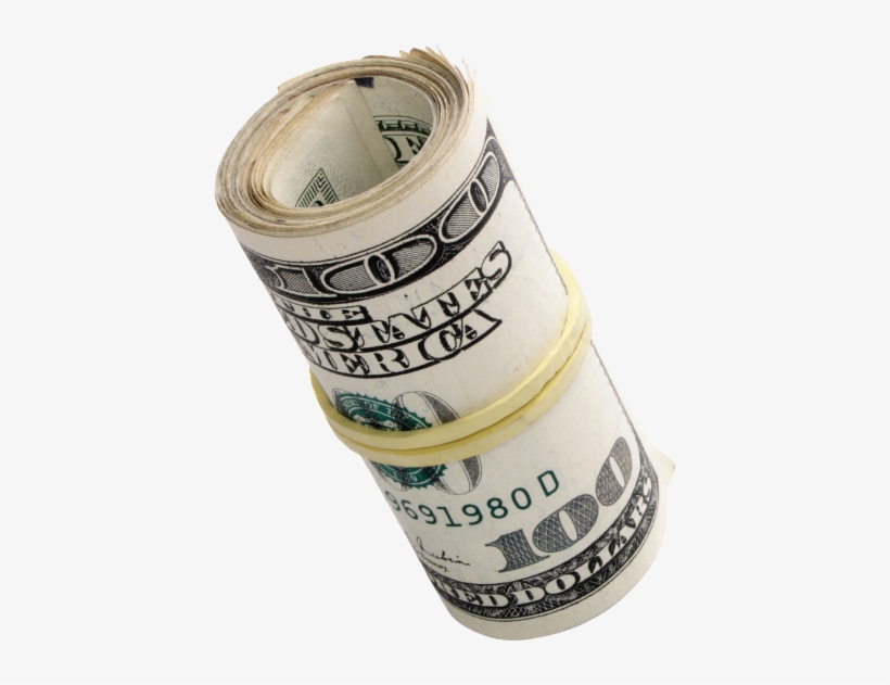 Money Roll Png - Rolled Up Dollar Bill Png, transparent png #4795373