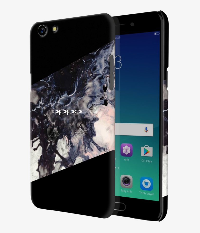 Black Splash Cover Case For Oppo F1s - Iphone, transparent png #4795752