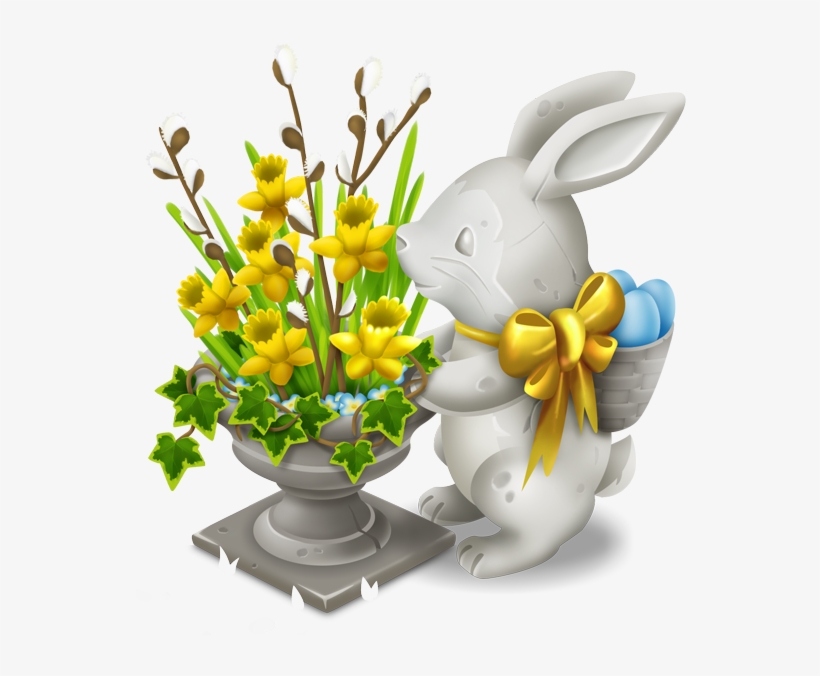 Bunny Flowerpot - Thumbnail, transparent png #4796362