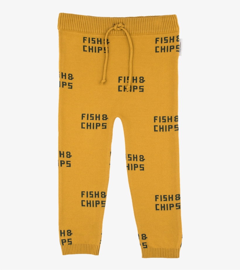 Tiny Cottons Fish & Chips Knit Pant - Trousers, transparent png #4796952