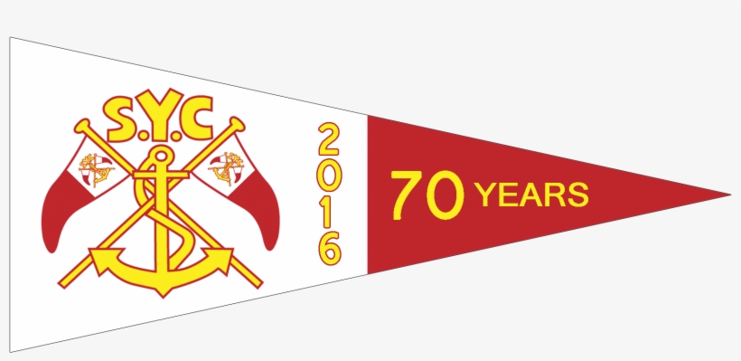 Syc 70 Year Burgee Png - Yacht Club, transparent png #4797588