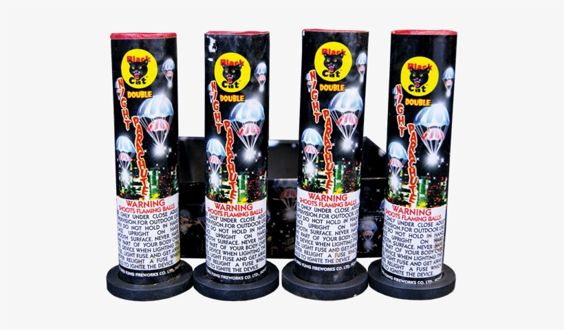 Double Night Parachute Bc - Black Cat Fireworks, transparent png #4798128