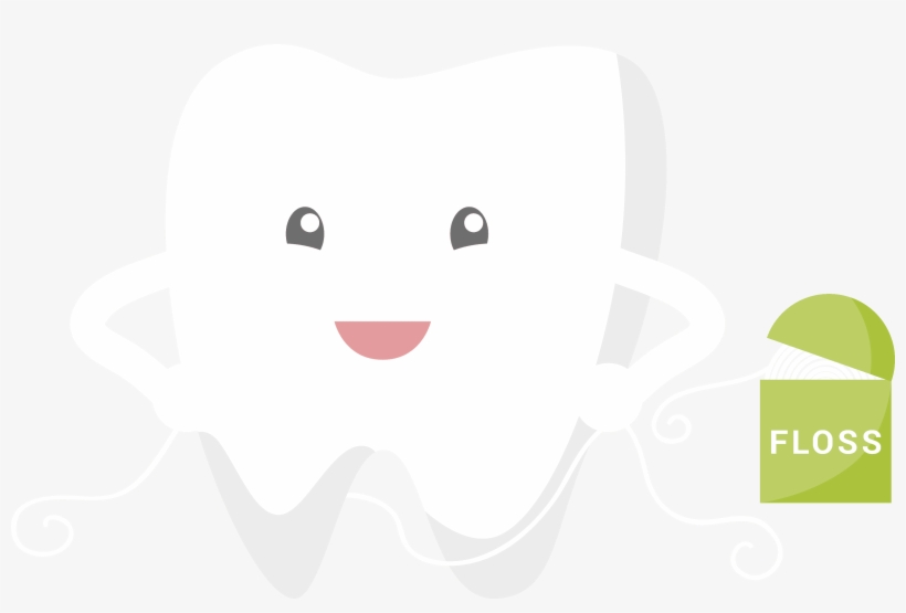 Brushing And Flossing Dr Patel Womble Book - Transparent Cartoon Teeth Floss, transparent png #4798201