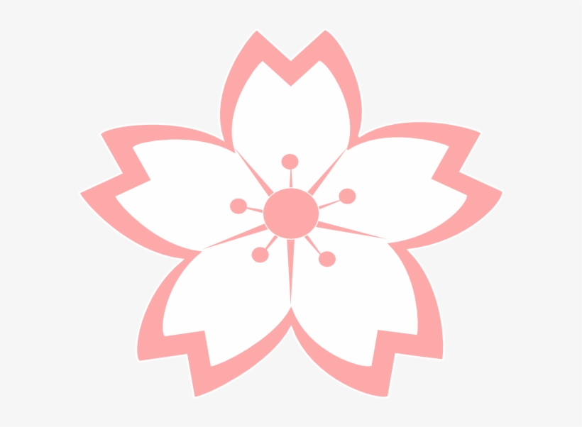 Cherry Blossom Vector, Japanese Party, Flower Clipart, - Sakura Flower Drawing Png, transparent png #4798407