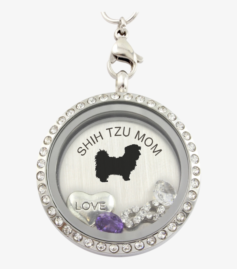 Shih Tzu Mom Charm Necklace - Poodle Mom Charm Necklace, transparent png #4799058