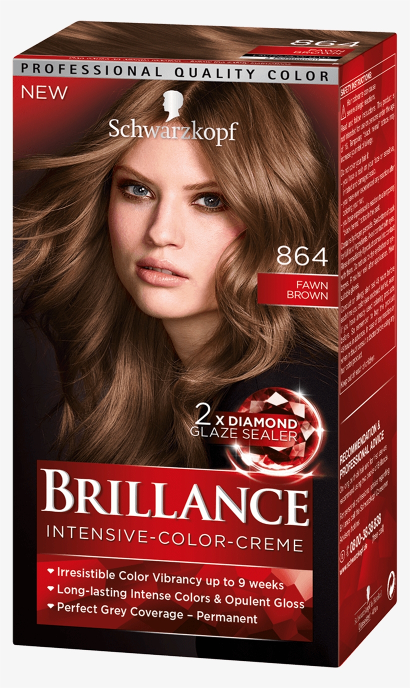 Brillance Com Intensive Creme 864 Fawn Brown Hairs - Schwarzkopf Brillance 864, transparent png #4799339
