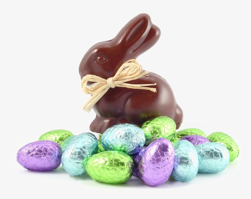 Easter Candy Png - Chocolate Bunny And Eggs, transparent png #4799705