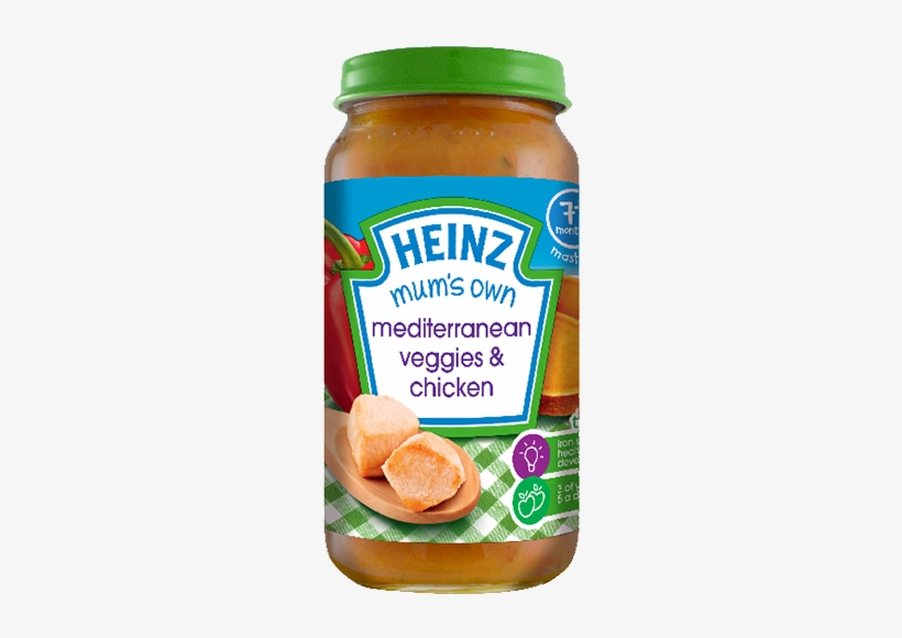 Heinz Mediterranean Veggies And Chicken 200g - Heinz Baby Food Jars, transparent png #480326