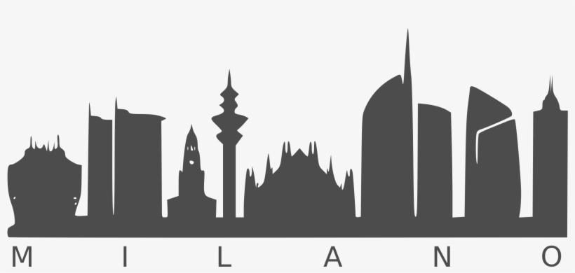 19 La Skyline Vector Black And White Download Huge - Milan Skyline Silhouette, transparent png #480655