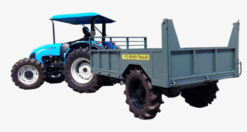 Palm Mach Pto Driven Trailer - Tractor With Trailer Png, transparent png #480907