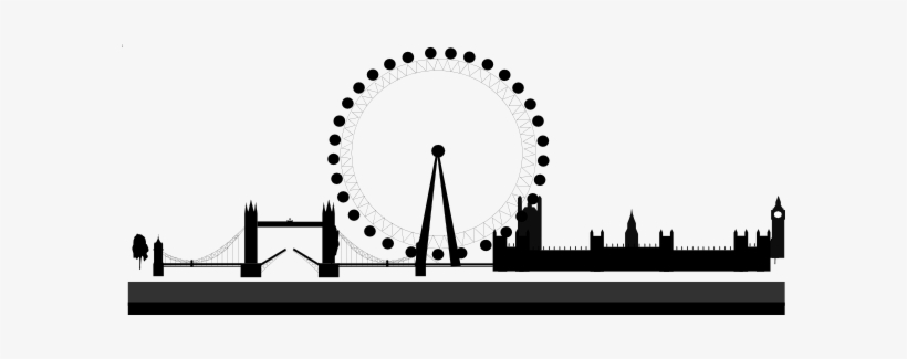 London Skyline Clip Art - London Bridge Black And White Clipart, transparent png #481161