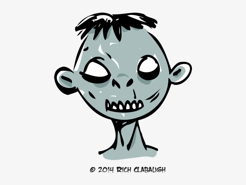 1008 Zombie 1 Monster Faces - Drawing, transparent png #481359