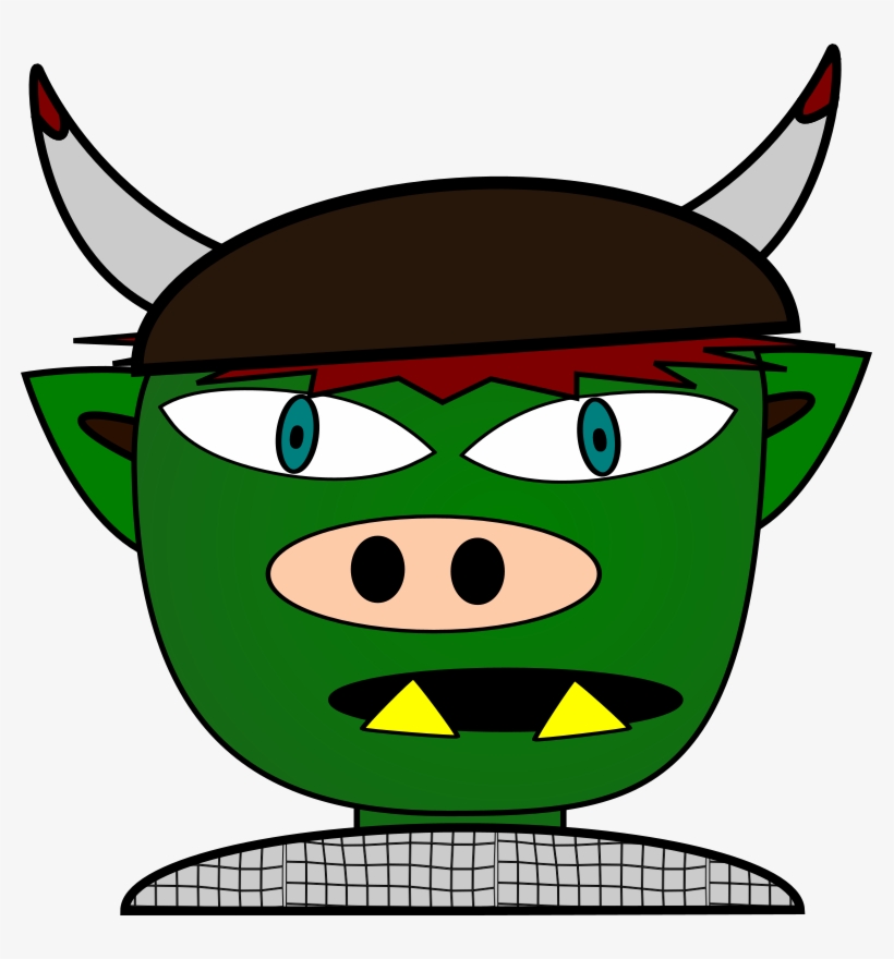 Computer Icons Orc Download Art Monster - Monsters Face Cartoon, transparent png #481469