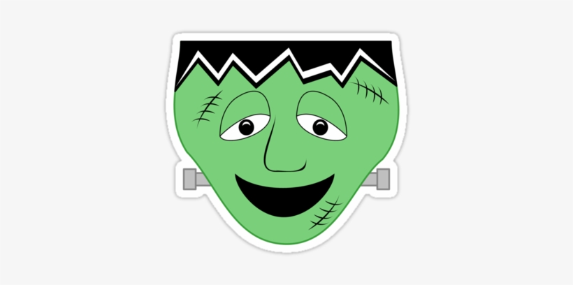 Cartoon Frankenstein Monster Face Stickers By Mydeas - Frankenstein Cartoon Face, transparent png #481751