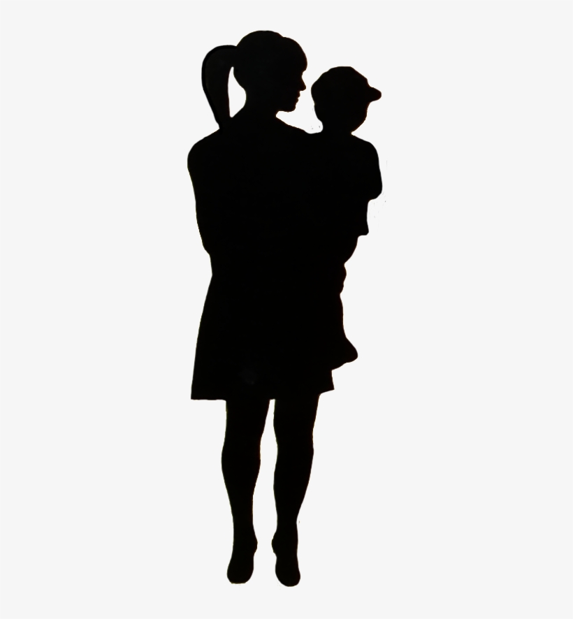 Silhouette Of Man - Woman Child Silhouette, transparent png #481836