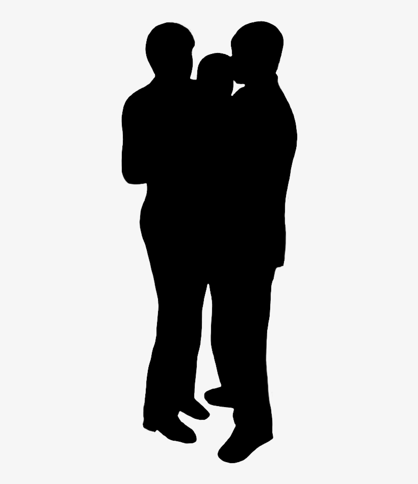 Black Silhouette Of Parents And Child - Parent And Baby Silhouette Png, transparent png #482000