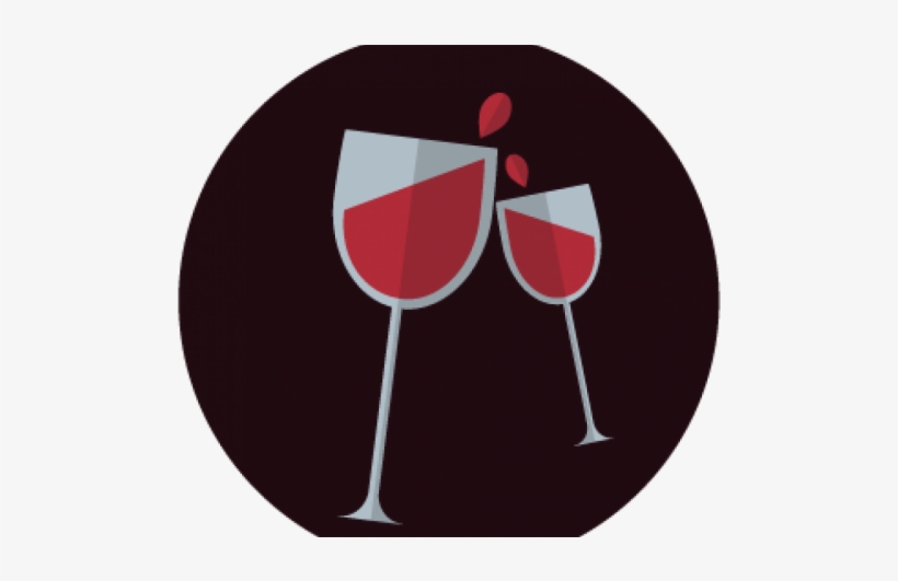 A Wine Glasses Flat Icon In Illustrator And Creative - Wine Glasses Flat Icon, transparent png #482227