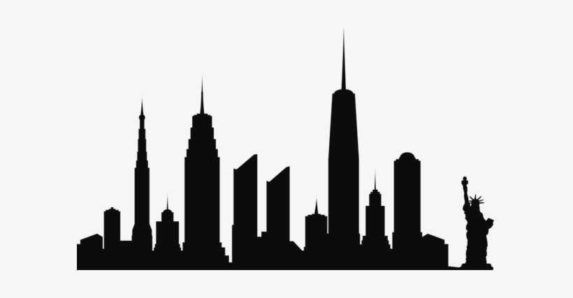 0, - Silhouettes Of New York City Skyline, transparent png #482341