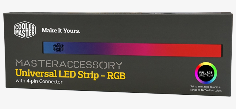 With The 4 Pin Rgb Connection On Both Sides Of The - Cooler Master Accessory- Universal Red Magnetic Led, transparent png #482474